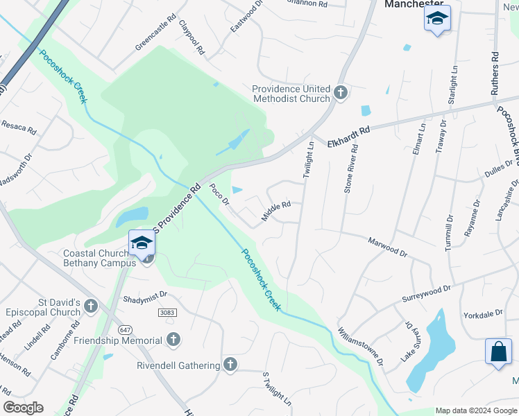 map of restaurants, bars, coffee shops, grocery stores, and more near 1409 Ransco Road in Richmond