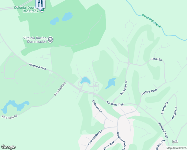map of restaurants, bars, coffee shops, grocery stores, and more near 5623 Virginia Park Drive in Providence Forge