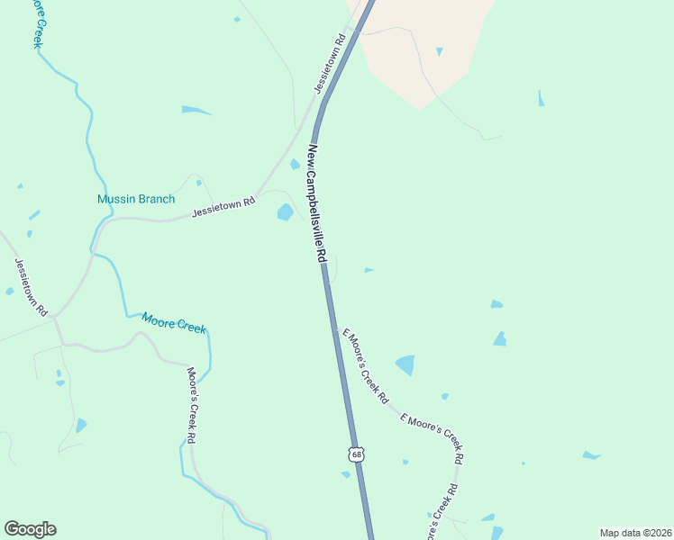 map of restaurants, bars, coffee shops, grocery stores, and more near Walter Newcombe Road in Marion County