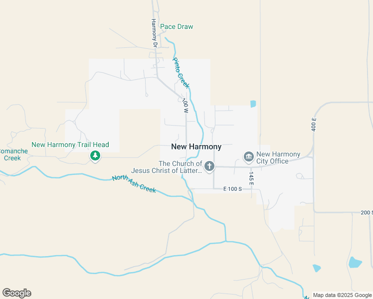 map of restaurants, bars, coffee shops, grocery stores, and more near North Harmony Drive in New Harmony