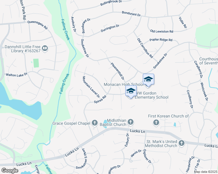 map of restaurants, bars, coffee shops, grocery stores, and more near 713 Spirea Road in Richmond