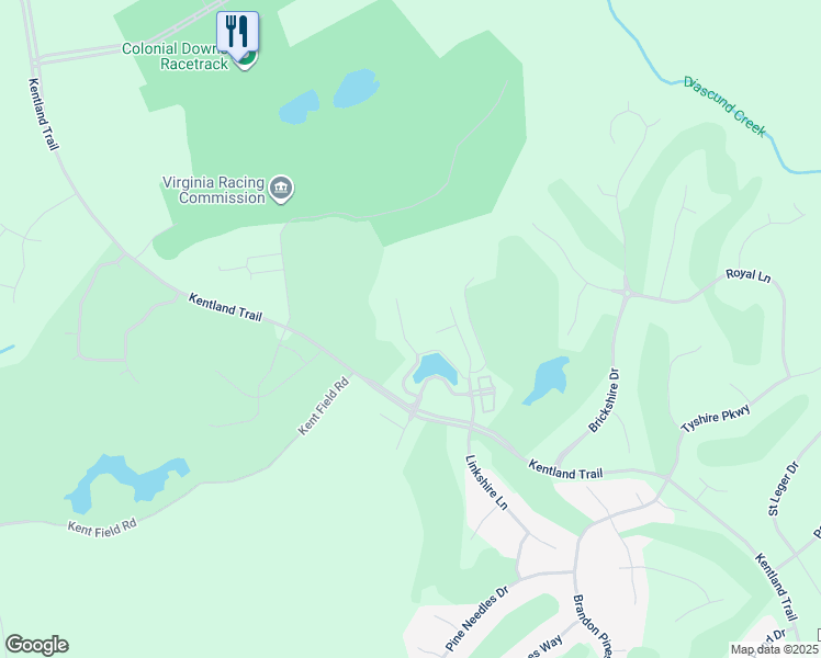 map of restaurants, bars, coffee shops, grocery stores, and more near 5661 Villa Green Drive in Providence Forge