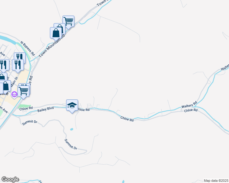 map of restaurants, bars, coffee shops, grocery stores, and more near 163 Melvina Drive in Pikeville