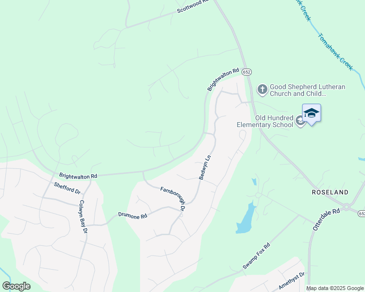 map of restaurants, bars, coffee shops, grocery stores, and more near 15937 Alsdell Road in Midlothian