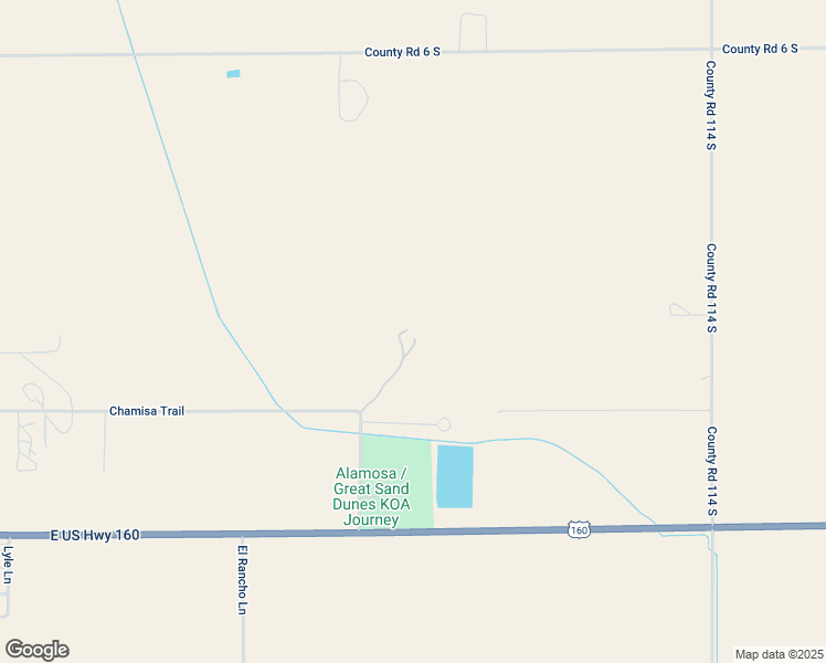 map of restaurants, bars, coffee shops, grocery stores, and more near 6750 Juniper Lane in Alamosa