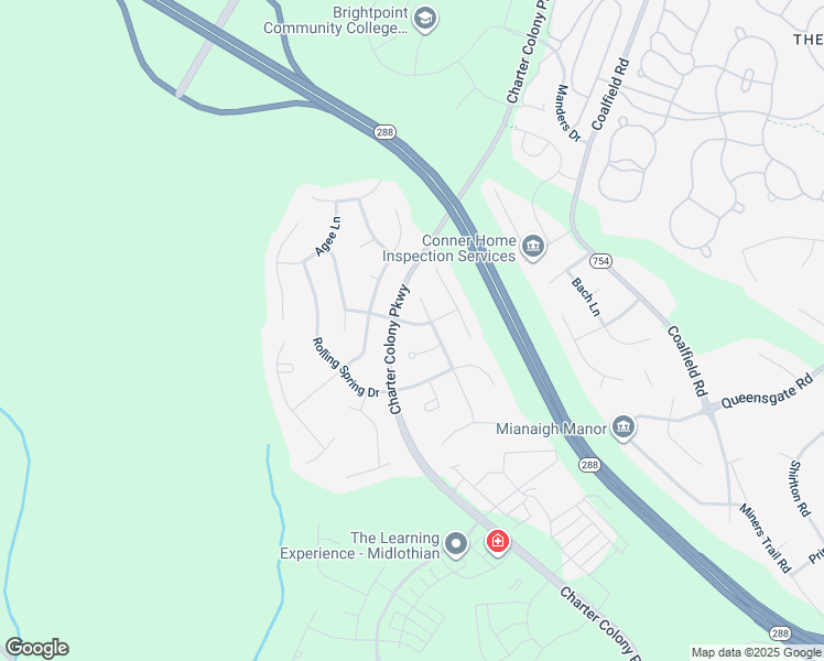 map of restaurants, bars, coffee shops, grocery stores, and more near 14119 Alcorn Way in Midlothian