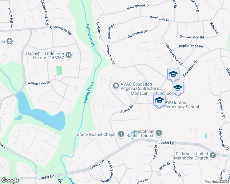 map of restaurants, bars, coffee shops, grocery stores, and more near 804 Mountain Laurel Court in Richmond