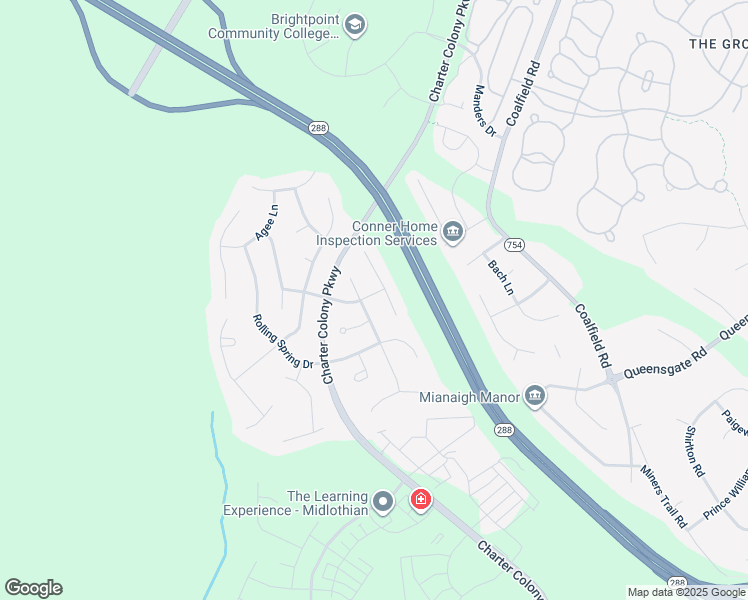 map of restaurants, bars, coffee shops, grocery stores, and more near 14007 Alcorn Way in Midlothian