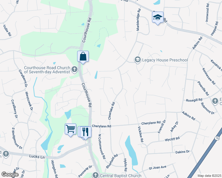 map of restaurants, bars, coffee shops, grocery stores, and more near 702 Cheyney Circle in Richmond