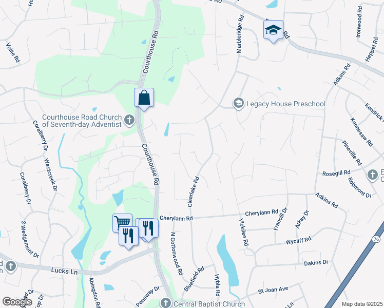 map of restaurants, bars, coffee shops, grocery stores, and more near 702 Cheyney Circle in Richmond