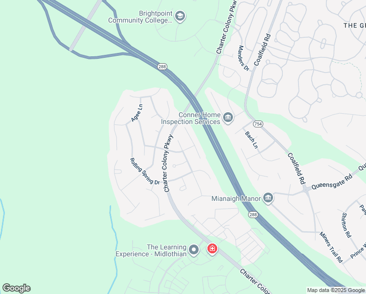 map of restaurants, bars, coffee shops, grocery stores, and more near 14018 Alcorn Way in Midlothian