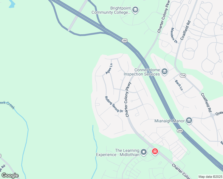 map of restaurants, bars, coffee shops, grocery stores, and more near 1066 Cohen Trail in Midlothian
