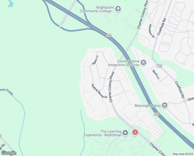 map of restaurants, bars, coffee shops, grocery stores, and more near 1066 Cohen Trail in Midlothian