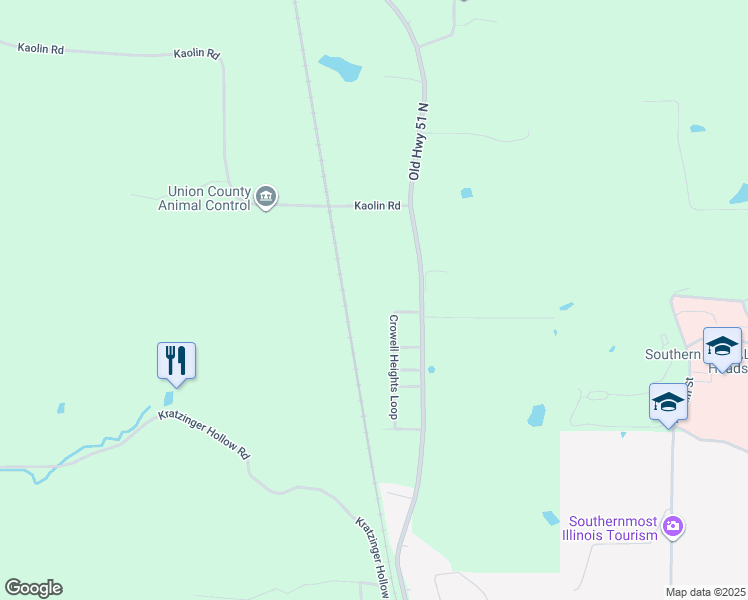 map of restaurants, bars, coffee shops, grocery stores, and more near 1545 Old Highway 51 North in Anna