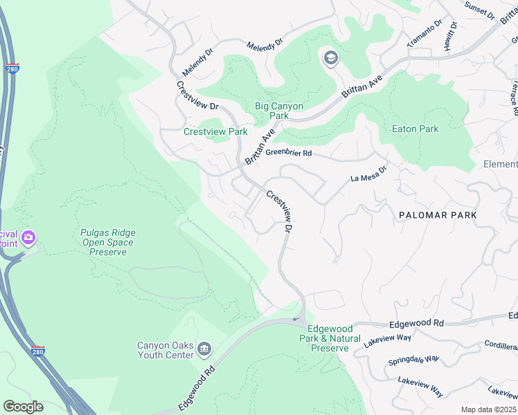 map of restaurants, bars, coffee shops, grocery stores, and more near 3323 La Mesa Drive in San Carlos