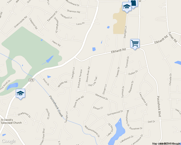 map of restaurants, bars, coffee shops, grocery stores, and more near 1317 Stone River Road in Richmond