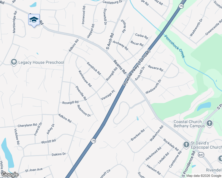 map of restaurants, bars, coffee shops, grocery stores, and more near 9407 Kendrick Road in Richmond