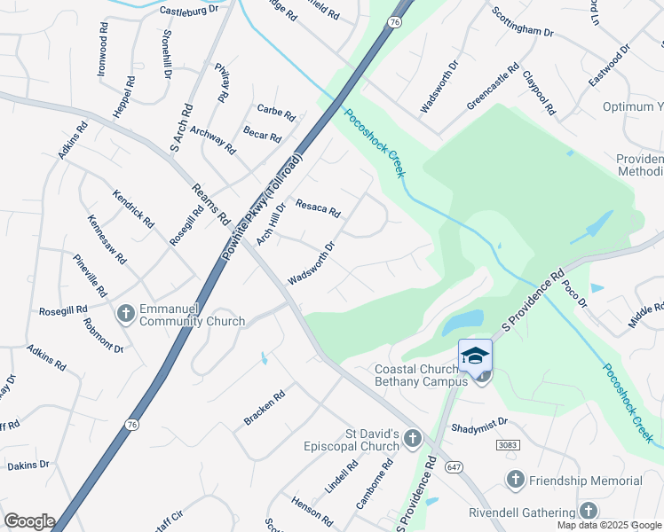 map of restaurants, bars, coffee shops, grocery stores, and more near 9013 Laureate Lane in Richmond