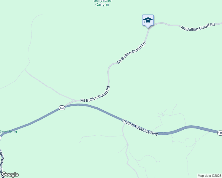 map of restaurants, bars, coffee shops, grocery stores, and more near 4456 Mount Bullion Cut Off Road in Catheys Valley