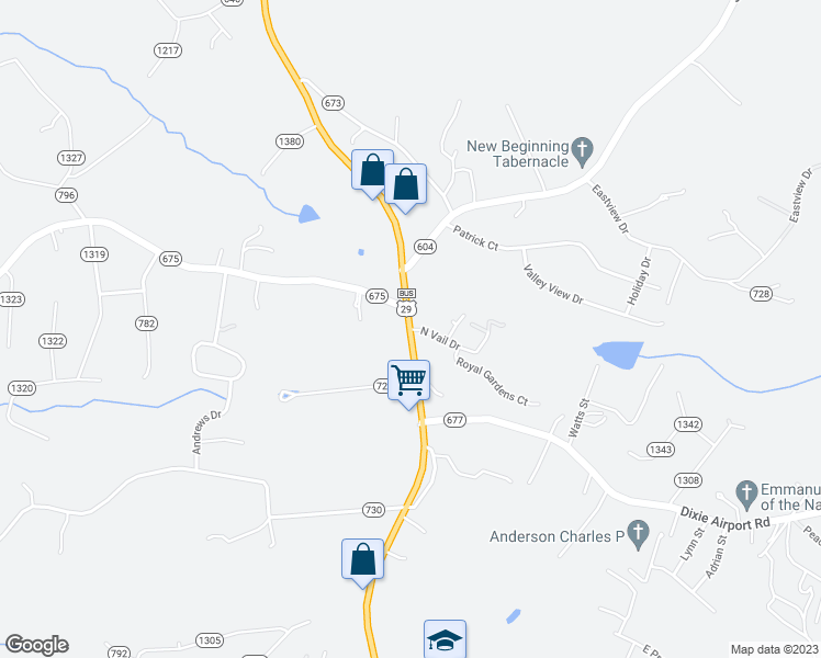 map of restaurants, bars, coffee shops, grocery stores, and more near 200 North Vail Drive in Madison Heights