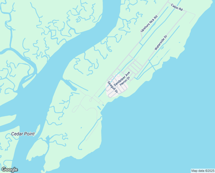 map of restaurants, bars, coffee shops, grocery stores, and more near Egret Circle in Painter