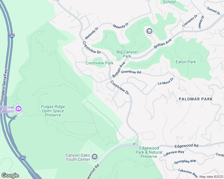 map of restaurants, bars, coffee shops, grocery stores, and more near 1119 Royal Lane in San Carlos