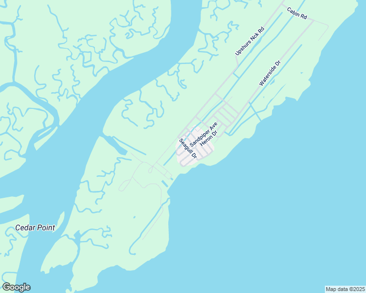 map of restaurants, bars, coffee shops, grocery stores, and more near Egret Circle in Painter