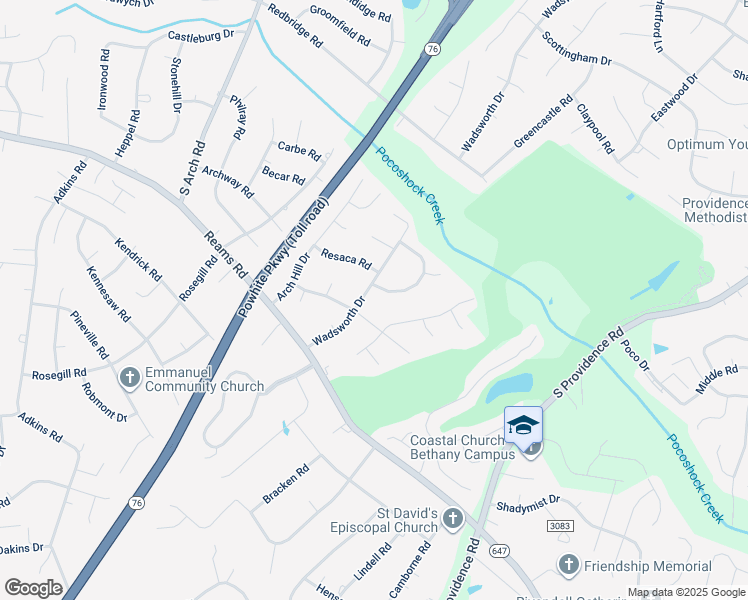 map of restaurants, bars, coffee shops, grocery stores, and more near 1217 Wadsworth Drive in Rockwood