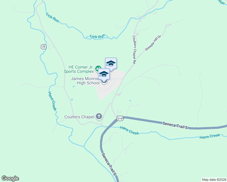 map of restaurants, bars, coffee shops, grocery stores, and more near in Lindside