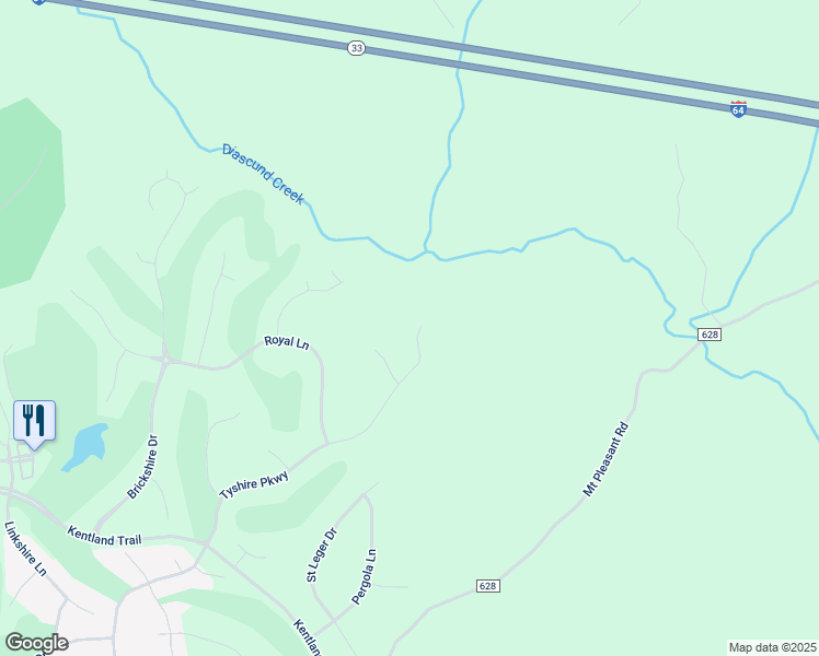 map of restaurants, bars, coffee shops, grocery stores, and more near 5770 Tyshire Parkway in Providence Forge