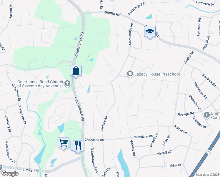map of restaurants, bars, coffee shops, grocery stores, and more near 606 Clearlake Road in Richmond