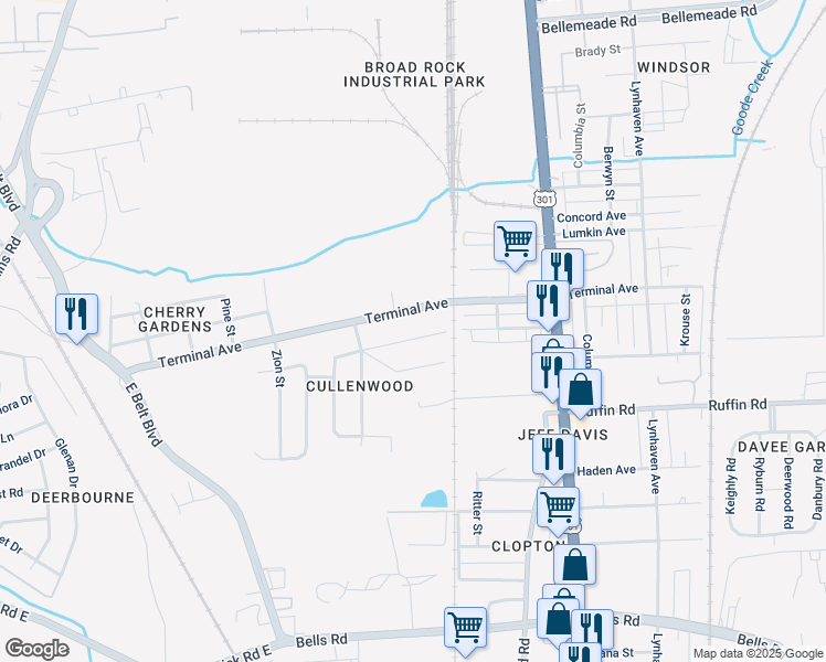 map of restaurants, bars, coffee shops, grocery stores, and more near 2826 Montecrest Avenue in Richmond