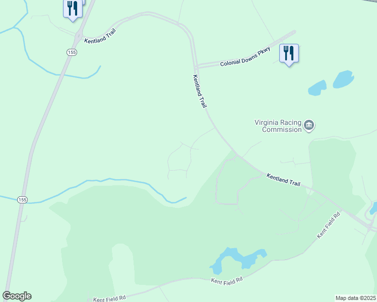 map of restaurants, bars, coffee shops, grocery stores, and more near 5890 Ginger Drive in Providence Forge