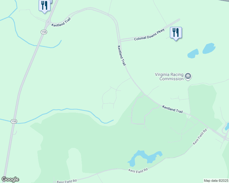 map of restaurants, bars, coffee shops, grocery stores, and more near 5890 Ginger Drive in Providence Forge