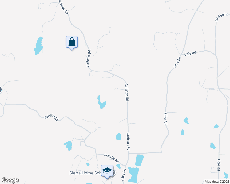 map of restaurants, bars, coffee shops, grocery stores, and more near 5327 Carleton Road in Mariposa