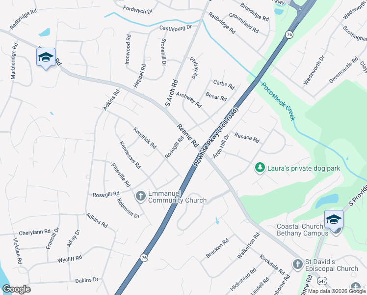 map of restaurants, bars, coffee shops, grocery stores, and more near 9363 Reams Road in Richmond