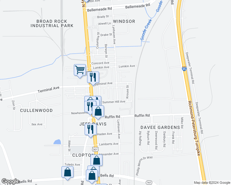 map of restaurants, bars, coffee shops, grocery stores, and more near 3011 Lynhaven Avenue in Richmond