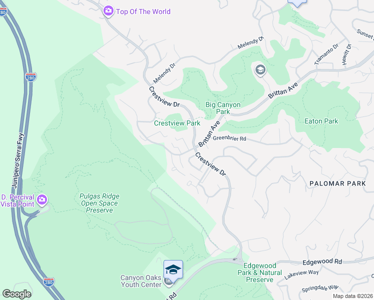 map of restaurants, bars, coffee shops, grocery stores, and more near 1106 Royal Lane in San Carlos