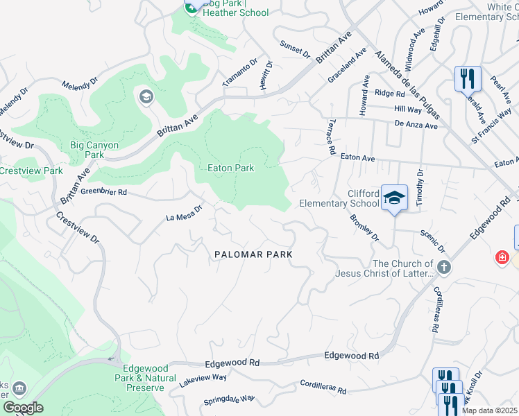 map of restaurants, bars, coffee shops, grocery stores, and more near 760 Loma Court in Redwood City