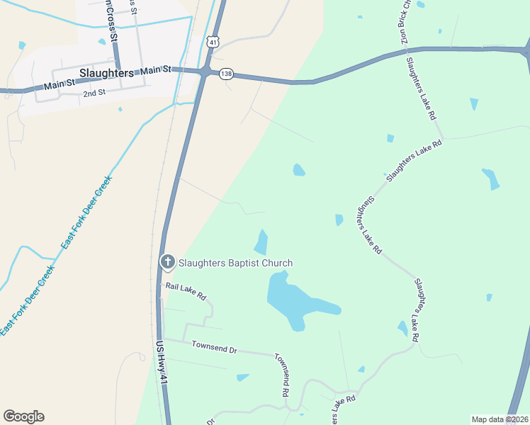 map of restaurants, bars, coffee shops, grocery stores, and more near 161 Coleman Lane in Slaughters