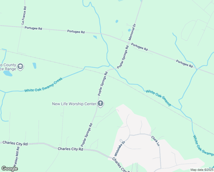 map of restaurants, bars, coffee shops, grocery stores, and more near 6641 Poplar Springs Road in Richmond