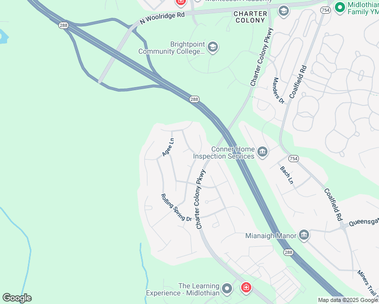 map of restaurants, bars, coffee shops, grocery stores, and more near 901 Nicolay Place in Midlothian