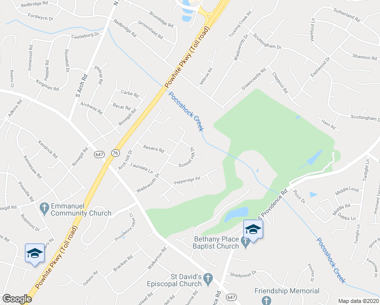map of restaurants, bars, coffee shops, grocery stores, and more near 924 Sonnet Hill Drive in Richmond