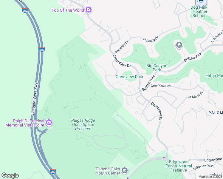map of restaurants, bars, coffee shops, grocery stores, and more near 3387 Brittan Avenue in San Carlos