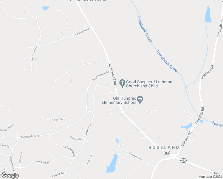 map of restaurants, bars, coffee shops, grocery stores, and more near 1407 Idstone Way in Midlothian