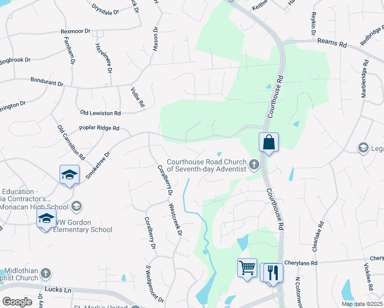 map of restaurants, bars, coffee shops, grocery stores, and more near 408 Yarrow Lane in Richmond