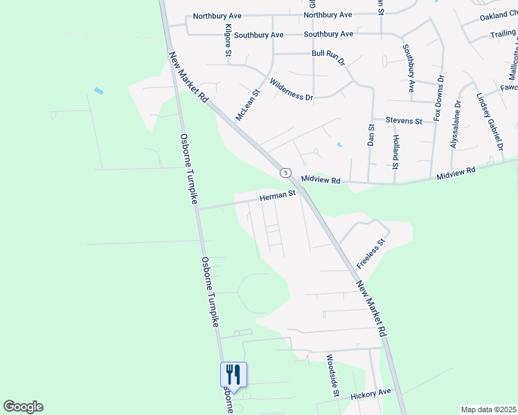 map of restaurants, bars, coffee shops, grocery stores, and more near 1251 Herman Street in Richmond