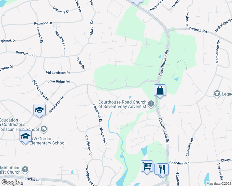 map of restaurants, bars, coffee shops, grocery stores, and more near 409 Yarrow Lane in Richmond