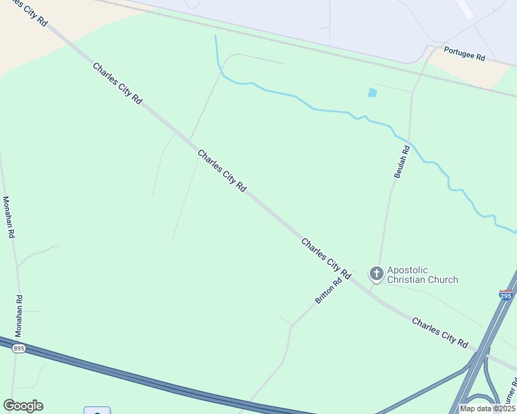 map of restaurants, bars, coffee shops, grocery stores, and more near 3585 Charles City Road in Richmond