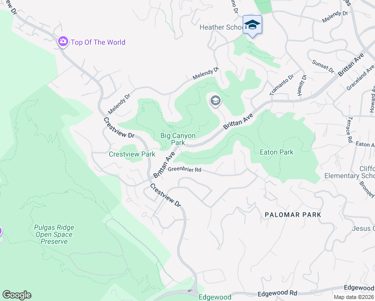 map of restaurants, bars, coffee shops, grocery stores, and more near 3181 Brittan Avenue in San Carlos